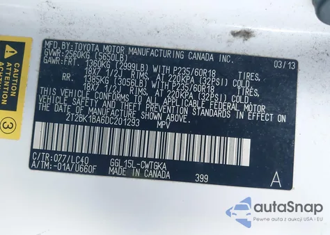 2013 Lexus Rx 350 from USA, damaged, VIN 2T2BK1BA6DC201293